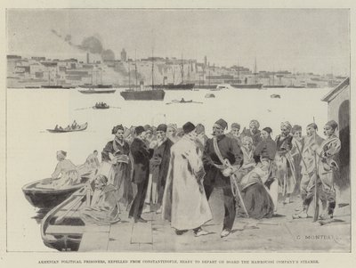 Armenian Political Prisoners, Expelled from Constantinople, Ready to Depart on Board the Mahroussi Company